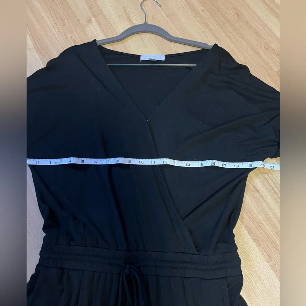 ❤️Chelsea 28 Black Jumpsuit with pockets elastic tie waist straight leg Size MP - Picture 6 of 9